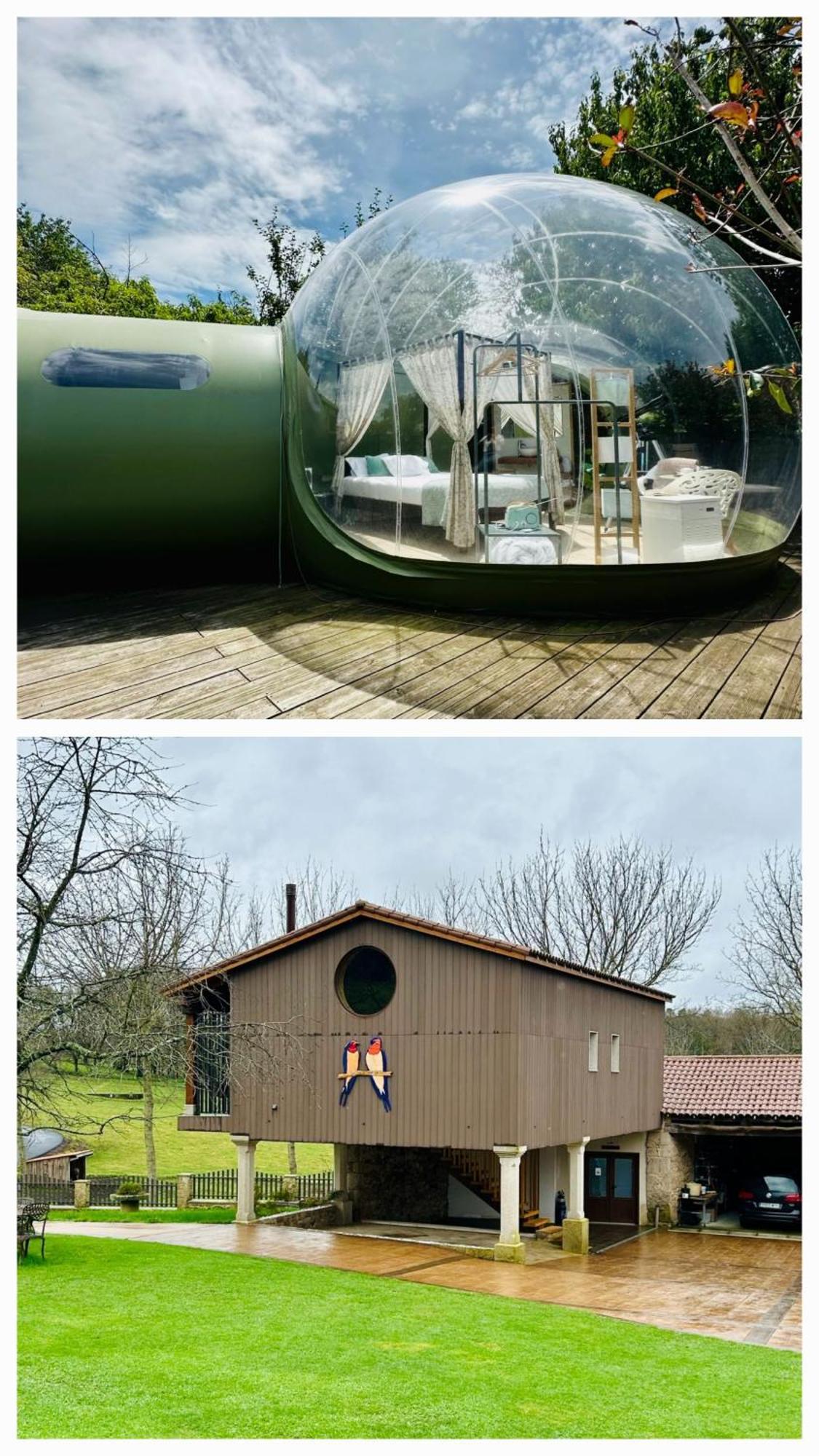 Remanso De Trasfontao Casa Das Arbores & Bubble Silleda Bagian luar foto